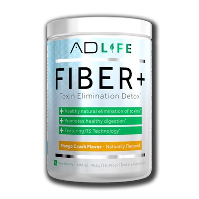 Project AD Fiber+ Vegan Fiber Supplement Powder, Supports Gut Health and Digestive Regularity (Mango, 16.4 oz)