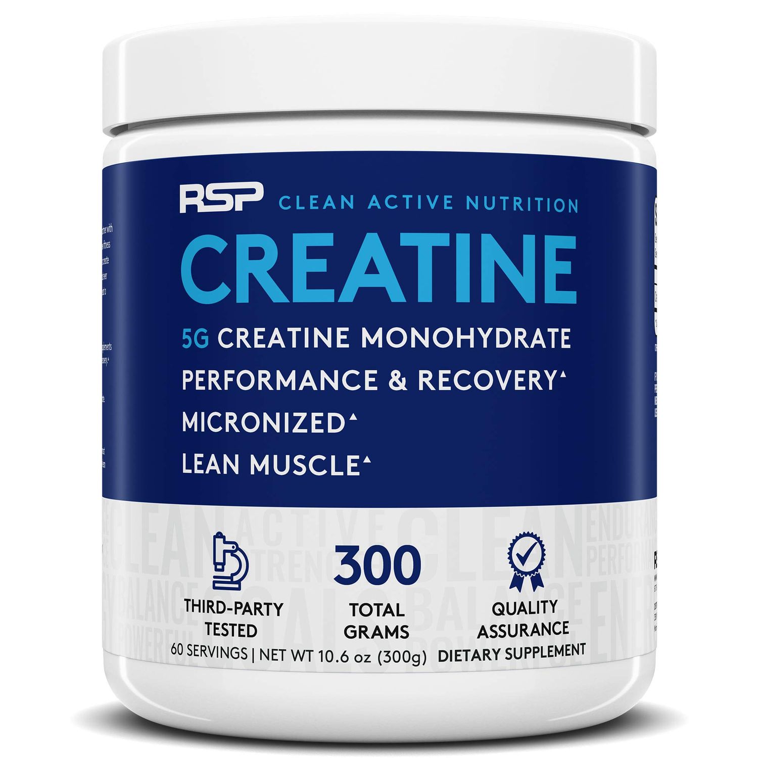 AminoLean Creatine Monohydrate Powder, Pure Micronized Creatine Supplement for Women and Men, Improve Strength, Muscle Toning, Recovery, and Brain Health, 300g