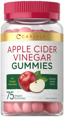 Carlyle Vegan Apple Cider Vinegar Gummies | 75 Count | Apple Flavor | Non-GMO, Gluten Free | ACV Supplement