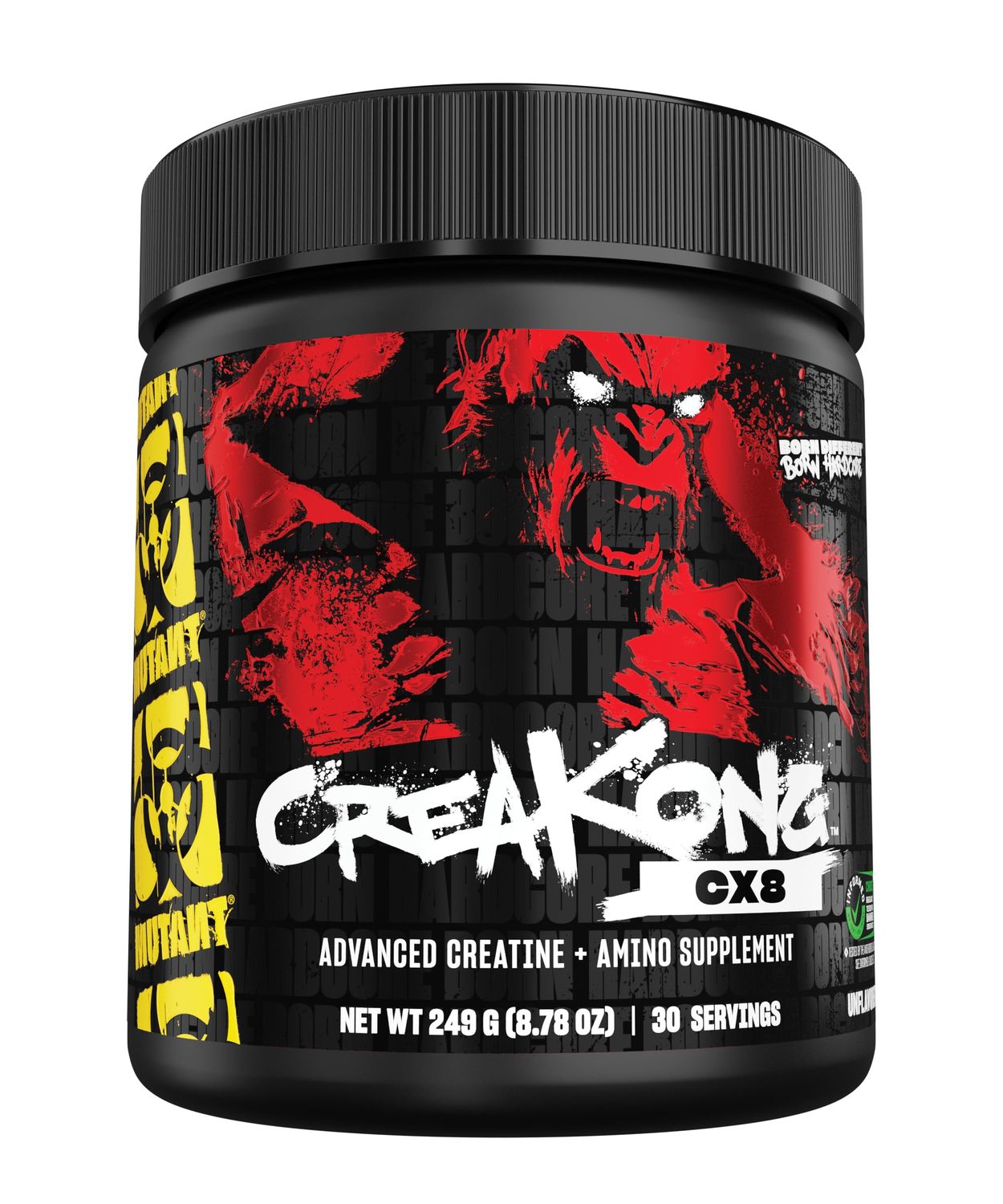 Mutant CREAKONG CX8 - Advanced Creatine + Amino Supplement with 4g Triple Creatine Blend, 4g Amino Blend (BCAAs &amp; Taurine) for Muscle Growth &amp; Performance - Unflavoured, 249g (30 Servings)