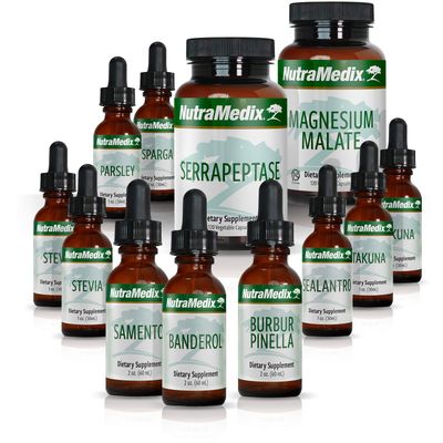 NutraMedix Cowden Support Program Month 1 - Detox Tincture Protocol - Includes Banderol, Burbur-Pinella, Samento Cat&#39;s Claw &amp; More - Bioavailable Herbal Detox - Immune System Support (12 Piece Set)