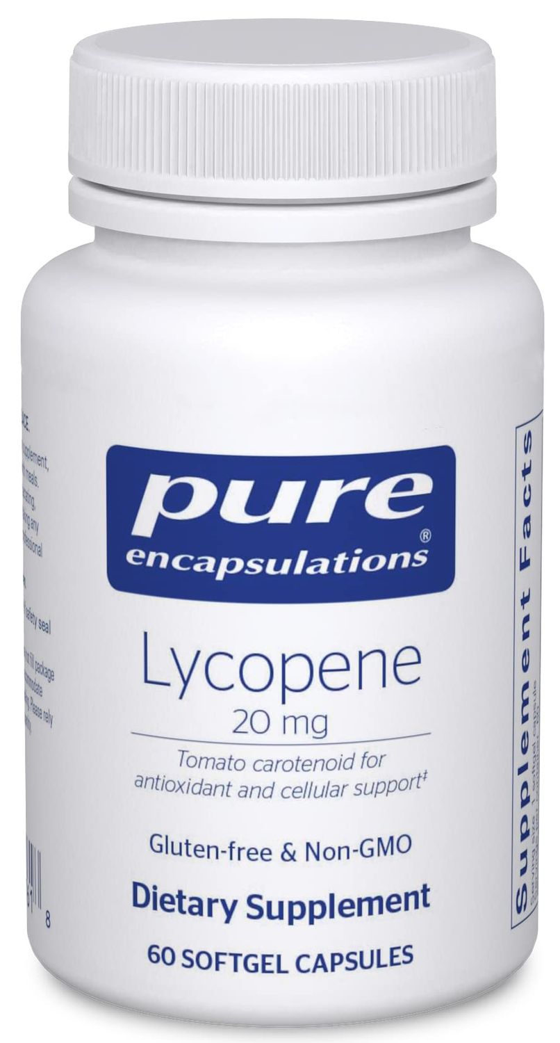 Pure Encapsulations Lycopene 20 mg | Dietary Supplement for Cellular and Macular Support | 60 Softgel Capsules