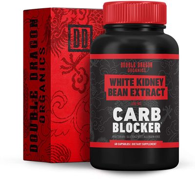 Double Dragon Organics White Kidney Bean Extract - 100% Pure Carb Blocker - Keto Carb Blocker (60 Caps / 600MG)