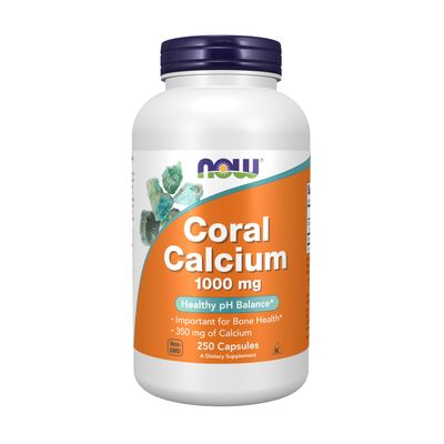 NOW Foods Supplements, Coral Calcium 1,000 mg, Bone Health*, Healthy pH Balance*, 250 Veg Capsules