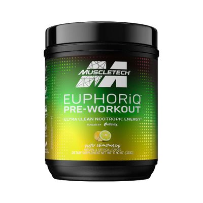 Pre Workout Powder MuscleTech EuphoriQ PreWorkout Smart Pre Workout Powder for Men &amp; Women Caffeine Metabolite Fueled with Paraxanthine Yuzu Lemonade (20 Servings)