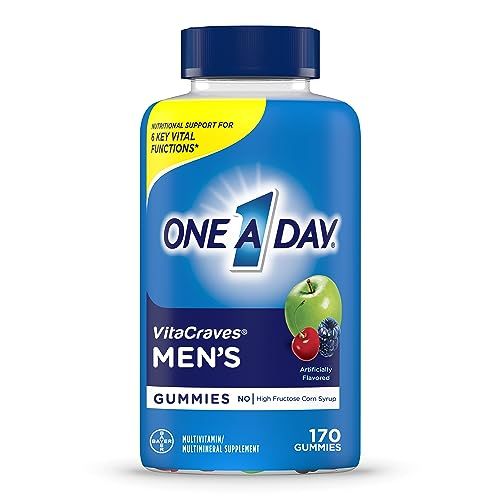 One A Day Mens Multivitamin Gummies, Multivitamin for Men with Vitamin A, C, D, E, Calcium &amp; More To Support Healthy Muscle Function, Gummies, 170 Count