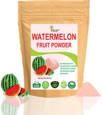 Indus Farms Superfoods All Natural Watermelon Fruit Powder, Instant Electrolytes, Pre-Workout &amp; Post-Workout Supplement, Beverage Enhancer, Marinades, Sauces, Salads, Face Masks, GMO-Free, 8 oz