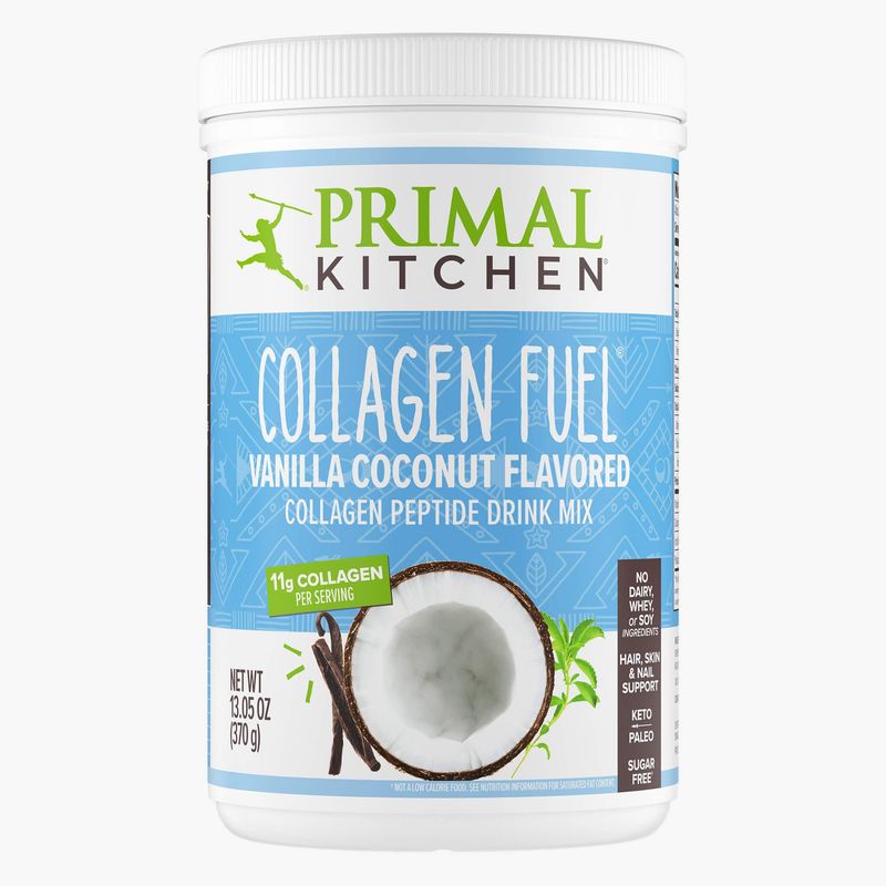Primal Kitchen Vanilla Collagen Fuel Drink Mix, Vanilla Coconut Collagen Peptides, No Sugar or Dairy, 13.1 Ounces