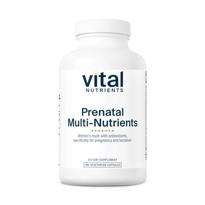 Vital Nutrients PreNatal Multi-Nutrients | Women&#39;s Prenatal Multivitamin/Mineral Formula with Potent Antioxidants | Vegetarian | Gluten, Dairy, Soy Free | Non-GMO | 180 Capsules