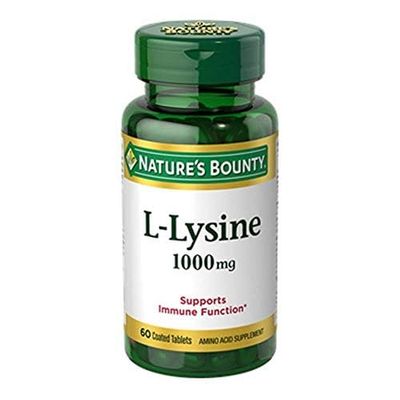 Nature&#39;s Bounty L-Lysine, 1000mg, 120 Tablets (2 x 60 Count Bottles)