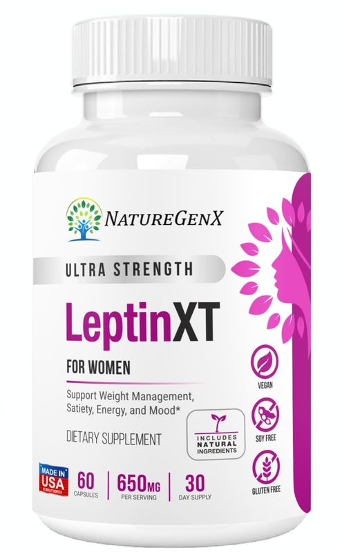 NatureGenX LeptinXT - Leptin Supplements for Weight Loss for Women, Healthy Fat Burner Pills, Advanced Strength Fat Burners for Women Weight Loss, Ideal Womens Fat Burner &amp; Diet Pills, 60 Ct.