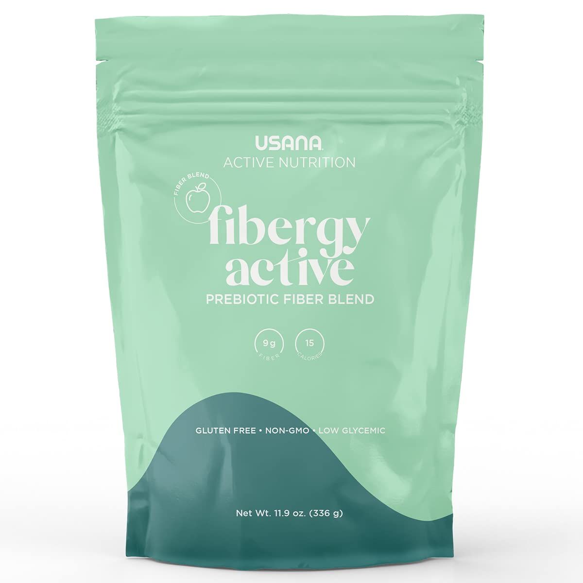 USANA Fibergy Active with Prebiotic Fiber for Gut Health - Non-GMO - Gluten Free - Low Glycemic - 336 Grams - 28 Servings