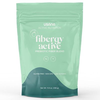 USANA Fibergy Active with Prebiotic Fiber for Gut Health - Non-GMO - Gluten Free - Low Glycemic - 336 Grams - 28 Servings