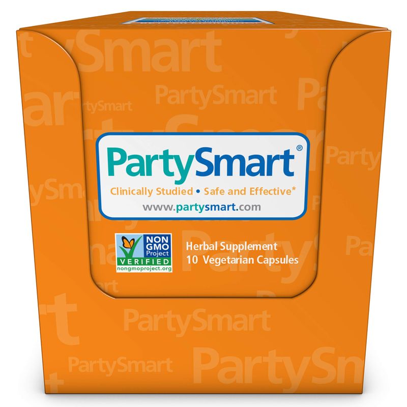 Himalaya PartySmart, One Capsule for a Better Morning After Drinking, Plant Based, Liver Support, Alcohol Breakdown, Clinically Studied, Non-GMO, Herbal Supplement, 10 Capsules