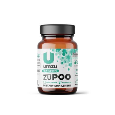 UMZU zuPOO Colon Health &amp; Constipation Relief Supplement | Advanced Digestion Support with Apple Cider Vinegar, Ginger &amp; Milk Thistle for Gas &amp; Bloating (15 Day Supply | 30 Capsules)