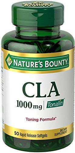 Nature&#39;s Bounty Tonalin Pills and Dietary Supplement, Diet and Body Support, 1000 mg, 50 Rapid Release Softgels
