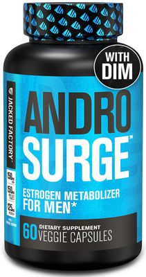 Androsurge Estrogen Blocker for Men - Natural Testosterone Booster for Men &amp; Estrogen Metabolizer with Tongkat Ali, DIM, Long Jack &amp; More - Test Booster &amp; Muscle Builder - 60 Count