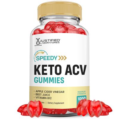 Speedy Keto ACV Gummies Advanced Formula 1000MG Speedy Keto Gummies Apple Cider Vinegar Formulated with Pomegranate Beet Juice Powder B12 Vegan Non GMO 60 Gummys (60 Count (Pack of 1))