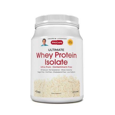 Andrew Lessman Ultimate Whey Protein Isolate 100 Servings - Supports Workout Recovery &amp; Lean Muscle Non-GMO, No Added Flavors, Fat-Free, Sugar-Free, Sweetener-Free, Certified Kosher. No Additives