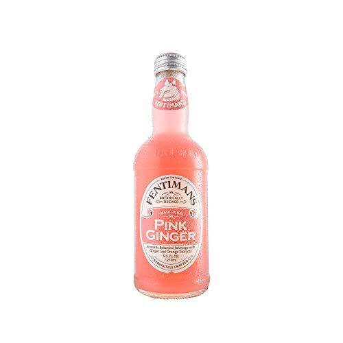 Fentimans Sparkling Pink Ginger Drink - Ginger Beer Non Alcoholic, Ginger Ale, Natural Craft Soda, Mixer, No Artificial Sweeteners or Preservatives, Botanically Brewed - 9.3 Fl Oz (Pack of 12)