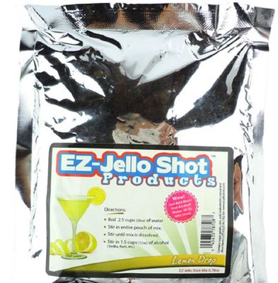 Lemon Drop Jello Shot Mix 6.78 oz - Premium Gluten-Free Jello Mix for Tasty Jello Shots - Easy to Make EZ Gelatin Powder Mix for Jello Shots - Adult New Year and Holiday Party Supplies