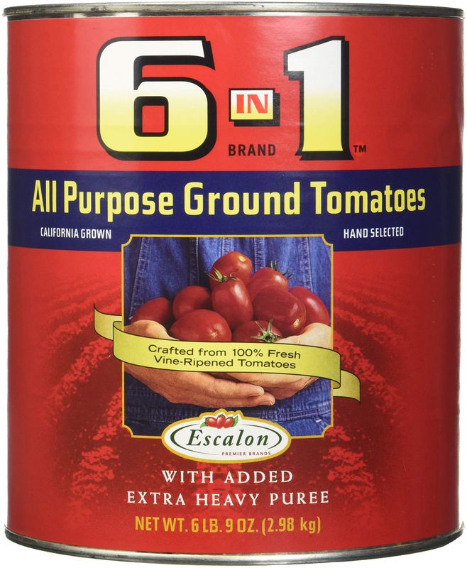 6 in 1 All Purpose Ground Tomatoes, No. 10 Can, (6 Pound 9 Ounces)