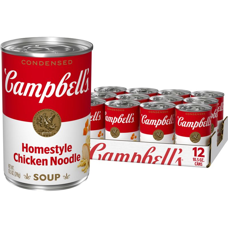 Campbells Condensed Homestyle Chicken Noodle Soup, 10.5 Ounce Can (Pack of 12)