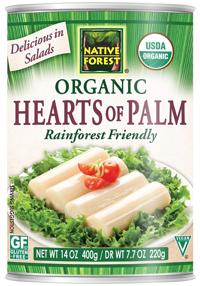 Native Forest Organic Hearts of Palm - Canned Hearts of Palm, Versatile Ingredient, Low Calorie, Non-GMO, USDA Organic - 7.7 Oz (Pack of 12)
