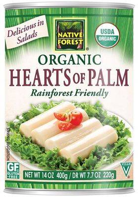 Native Forest Organic Hearts of Palm - Canned Hearts of Palm, Versatile Ingredient, Low Calorie, Non-GMO, USDA Organic - 7.7 Oz (Pack of 12)