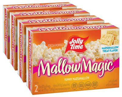 Jolly Time Mallow Magic, Sweet Marshmallow Microwave Popcorn with Candy Coated Sugar Topping for an Easy Gourmet Treat (4.4 Ounce (Pack of 8))