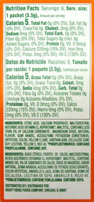 TANG ON THE GO SINGLES DRINK POWDER MIX ORANGE 6 CT