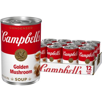 Campbell&#39;s Condensed Golden Mushroom Soup, 10.5 oz Can (12 Pack)