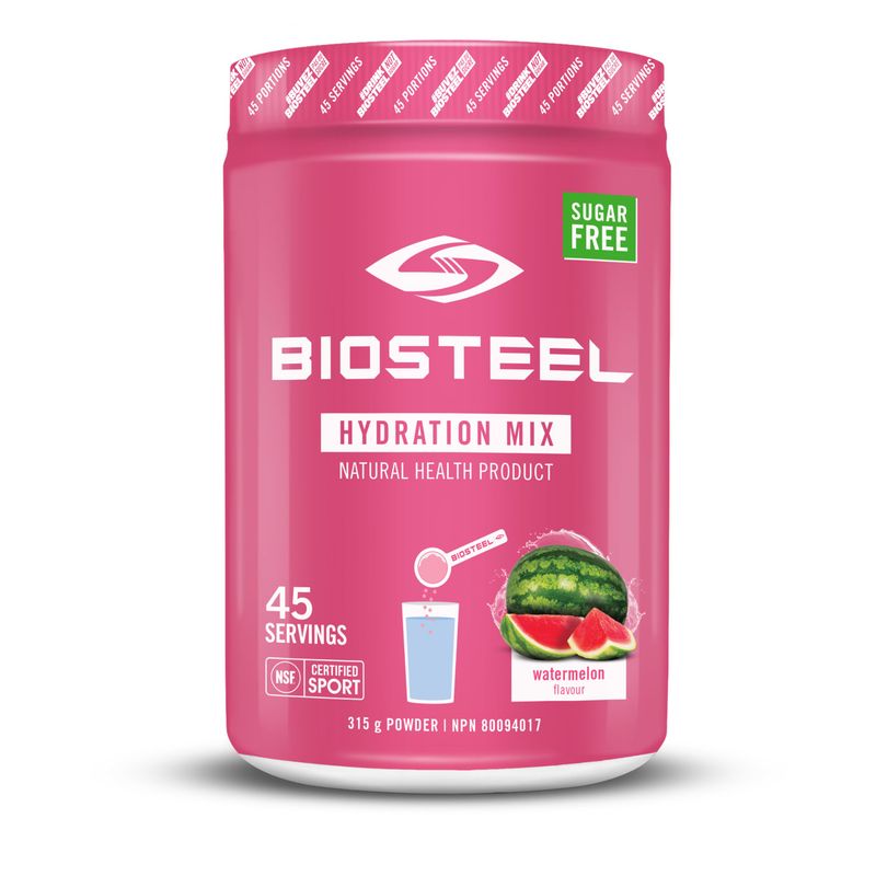 BioSteel Zero Sugar Hydration Mix, Great Tasting Hydration with 5 Essential Electrolytes, Watermelon, 45 Servings per Tub