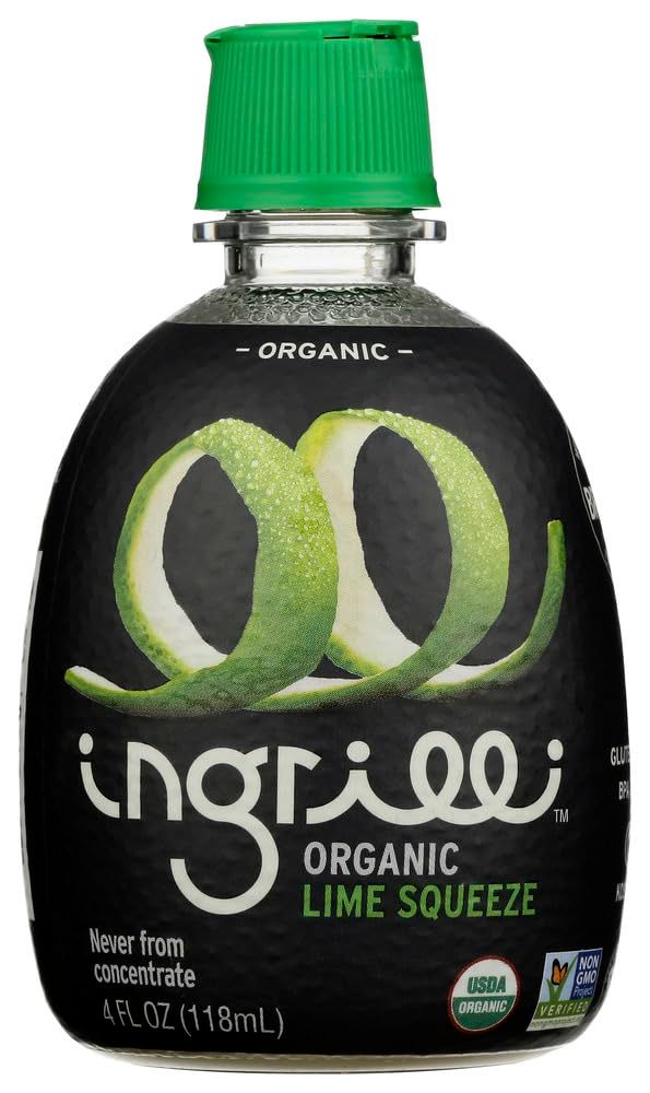 Ingrilli Organic Lime Squeeze, 4 Fl Oz Bottle (Pack of 3)