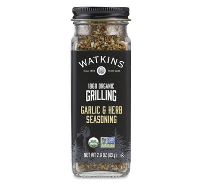 Watkins Organic Grilling Garlic &amp; Herb Seasoning, Non-GMO, Kosher, 2.9 Oz, 1-Pack