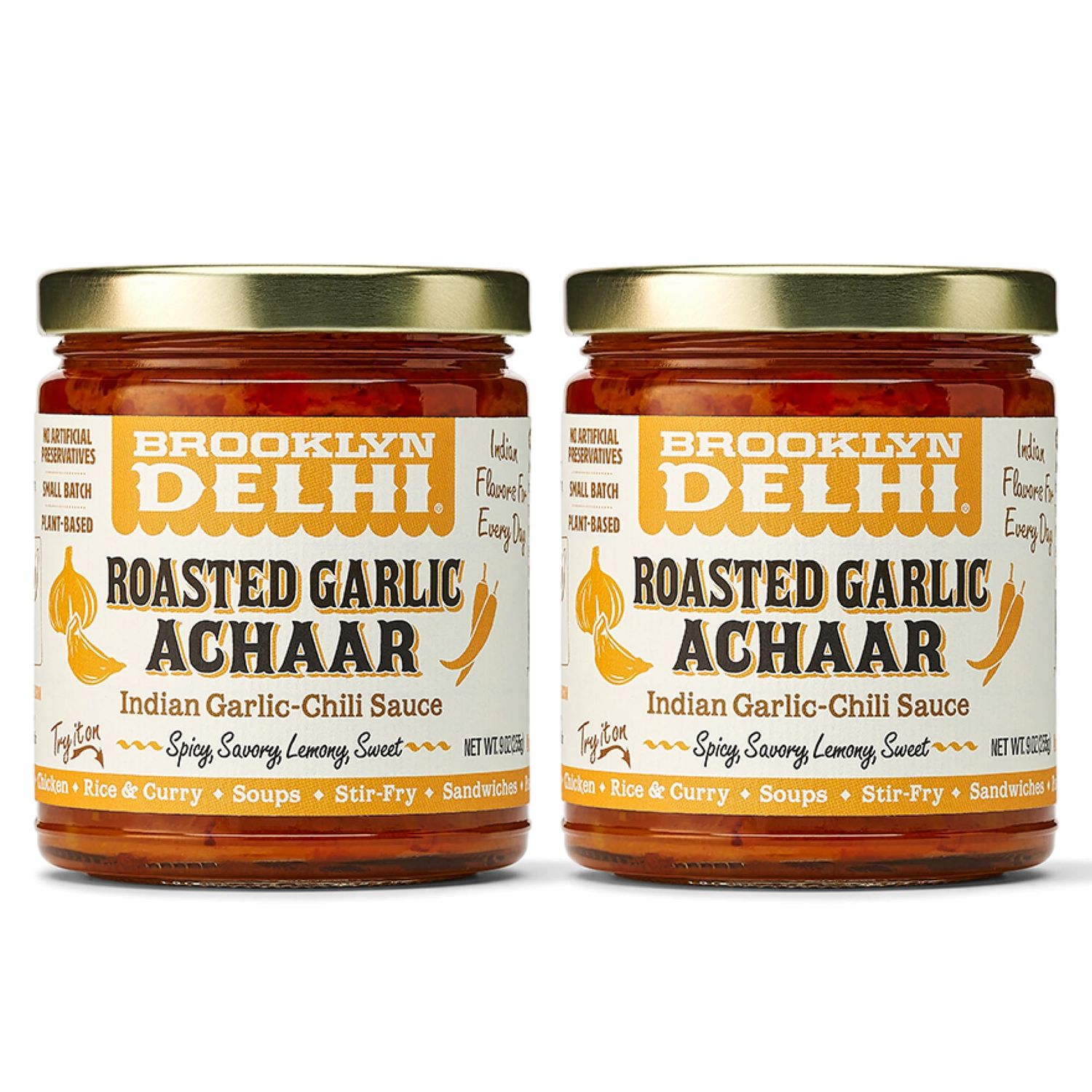 Brooklyn Delhi Achaar Parent (Pack of 2, Roasted Garlic Achaar)