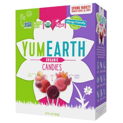 YumEarth Spring Candy Variety Box, 9.4 Ounce - Organic Gummy Fruits, Jelly Beans &amp; Pops - Spring Fruit Flavors - Allergy Friendly, Gluten Free, Non-GMO, Vegan, No Artificial Flavors or Dyes