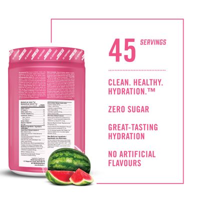 BioSteel Zero Sugar Hydration Mix, Great Tasting Hydration with 5 Essential Electrolytes, Watermelon, 45 Servings per Tub