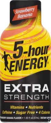 5-Hour Energy Extra Strength Sugar Free Strawberry/Banana Energy Shot 1.93 oz. - Case of: 12;12