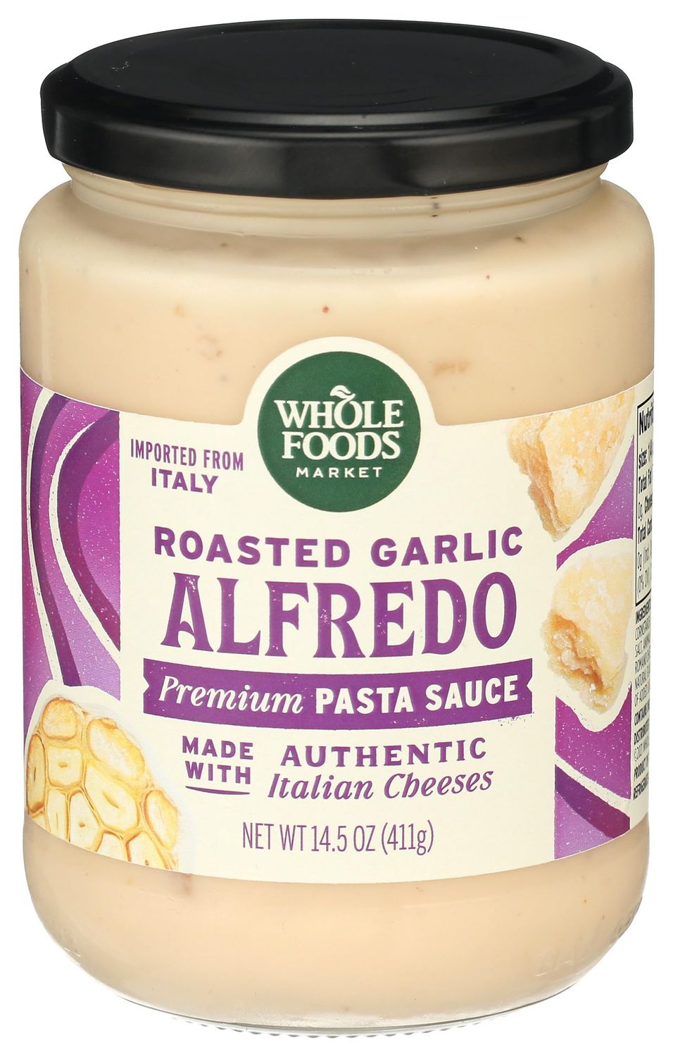 Whole Foods Market, Roasted Garlic Alfredo Pasta Sauce, 14.5 Ounce