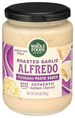 Whole Foods Market, Roasted Garlic Alfredo Pasta Sauce, 14.5 Ounce