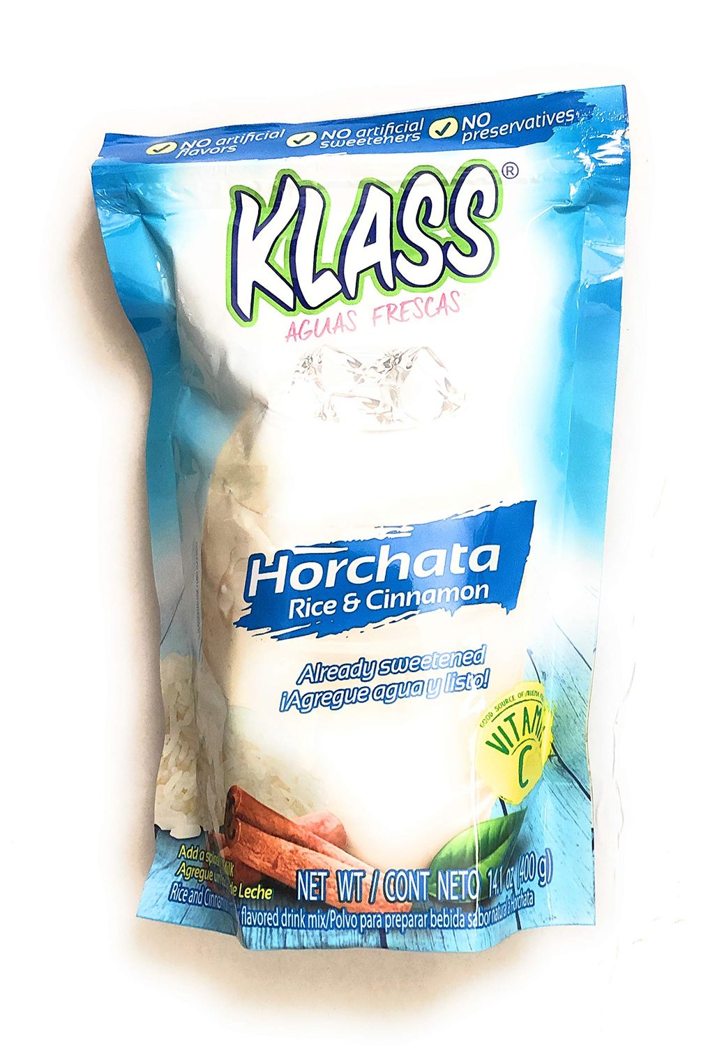 14.1oz Klass Horchata Rice &amp; Cinnamon Mexican Flavored Drink Mix (Pack of 1)