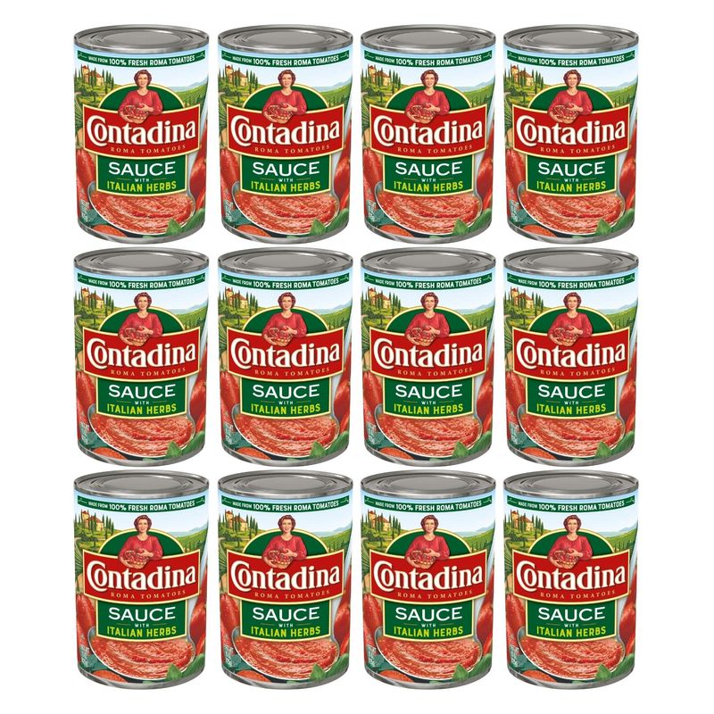 Contadina Tomato Sauce with Italian Herbs, 15 oz (Pack of 12 Cans)