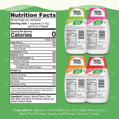 SweetLeaf Stevia Water Drops - Water Enhancer Variety Pack, Sugar Free Stevia Water Flavoring Drops, Lemon Lime, Raspberry Lemonade, and 2 More Refreshing Flavors, 1.62 Oz Ea (Pack of 4)