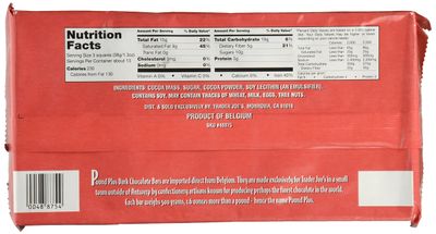 Trader Joe's Pound Plus 72% Dark Chocolate 17.6 oz.