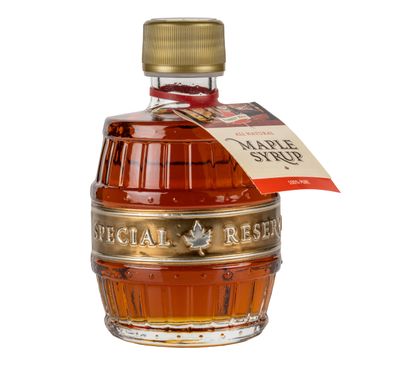 Turkey Hill Maple Syrup Grade A Special Reserve 6.7 Fl Oz Glass Barrel
