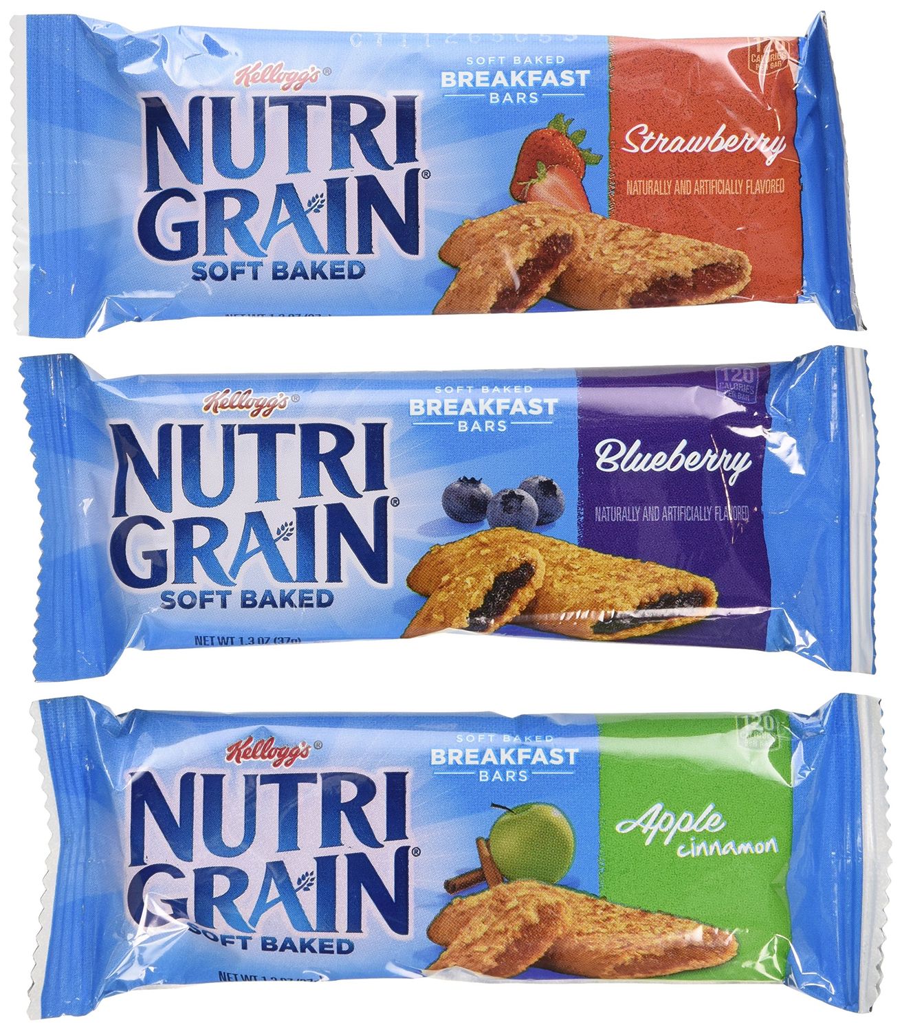 Nutri-Grain-Kellogg&#39;s Cereal Bars Variety Pack, 1.3 oz, 48-Count