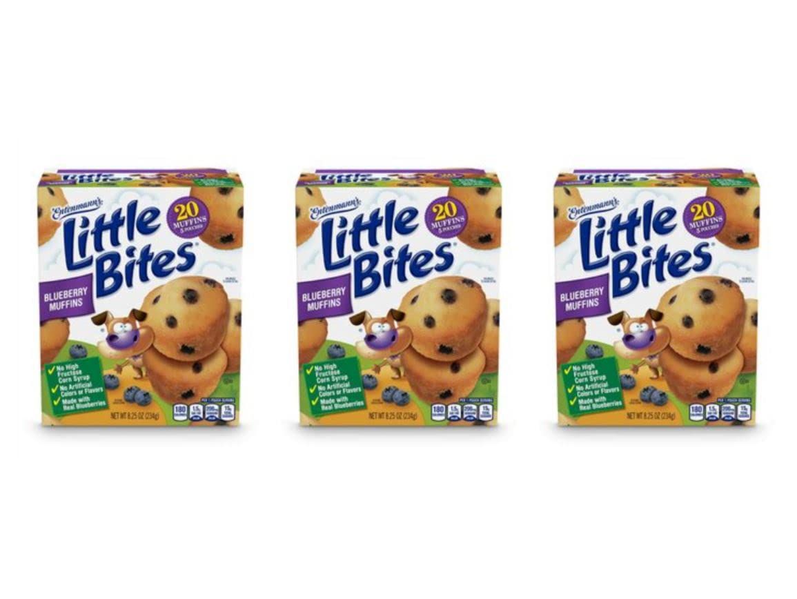 Entenmann&#39;s Little Bites Blueberry Muffins 3 pack (15 pouches total)