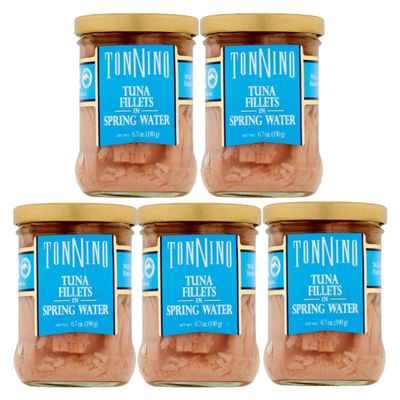 Tonnino Tuna Fillet,Spring Water 6.7 Oz (Pack of 5)