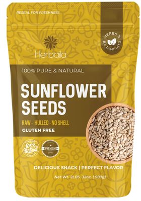 Sunflower Seeds Raw 2lbs - Unsalted Sunflower Seeds to Eat - Shelled Sunflower Seeds Bulk - Sun Flower Seeds for Eating - Sunflower Kernels - Raw Sunflower Seeds Shelled 32oz